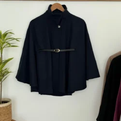 Kemerli Kaşe Panço - Lacivert